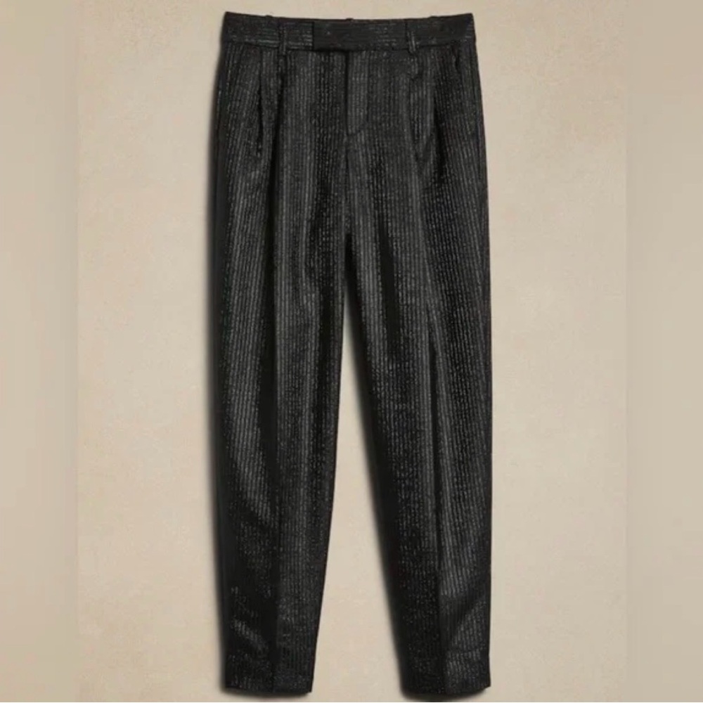 Banana Republic Luci Slim Lure Pinstripe Pant, Sz 8, New - Picture 5 of 12